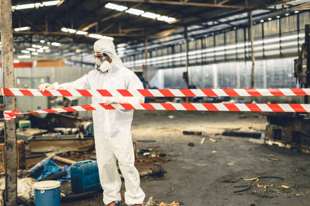 Professional Biohazard technician working in Princeton, NJ